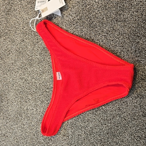 NWT Good American Women Always Fits Bright Poppy Bottom Swim 3/4 L/XL - Picture 4 of 10